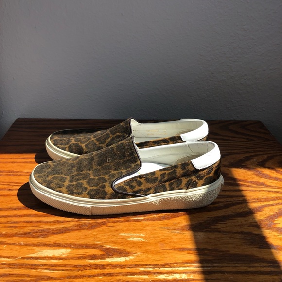 Women’s Size 7, Saint Laurent, Cheetah Print, Canvas, Slip-On Shoe 👟 - Picture 5 of 5